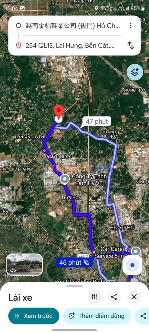 Đất nền Quốc lộ 13 Bến Cát 200m² 2.2 tỷ - Sổ đỏ chính chủ