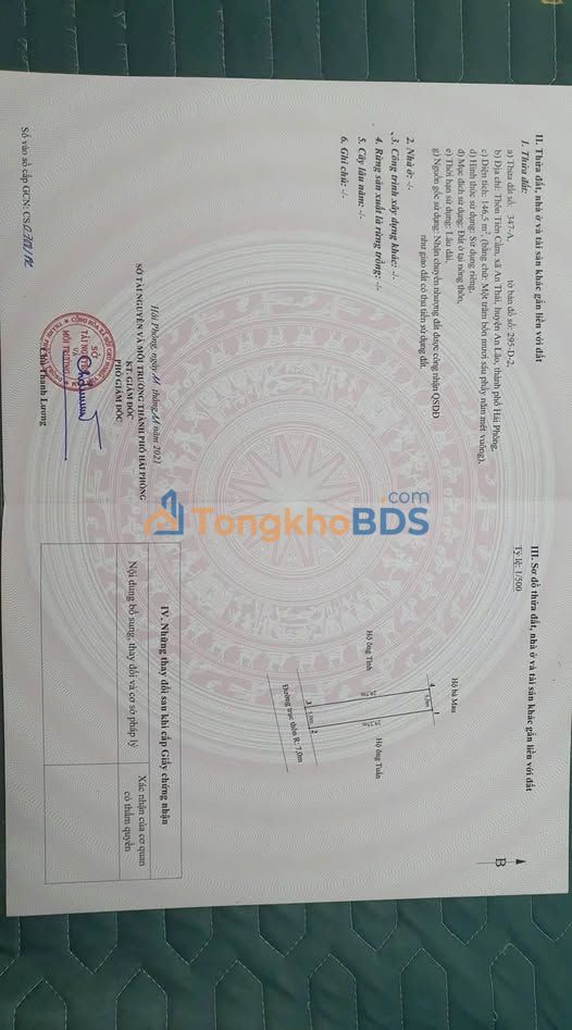 Đất nền An Thái - An Lão 146m2 1.6 tỷ - Tiềm năng tăng giá