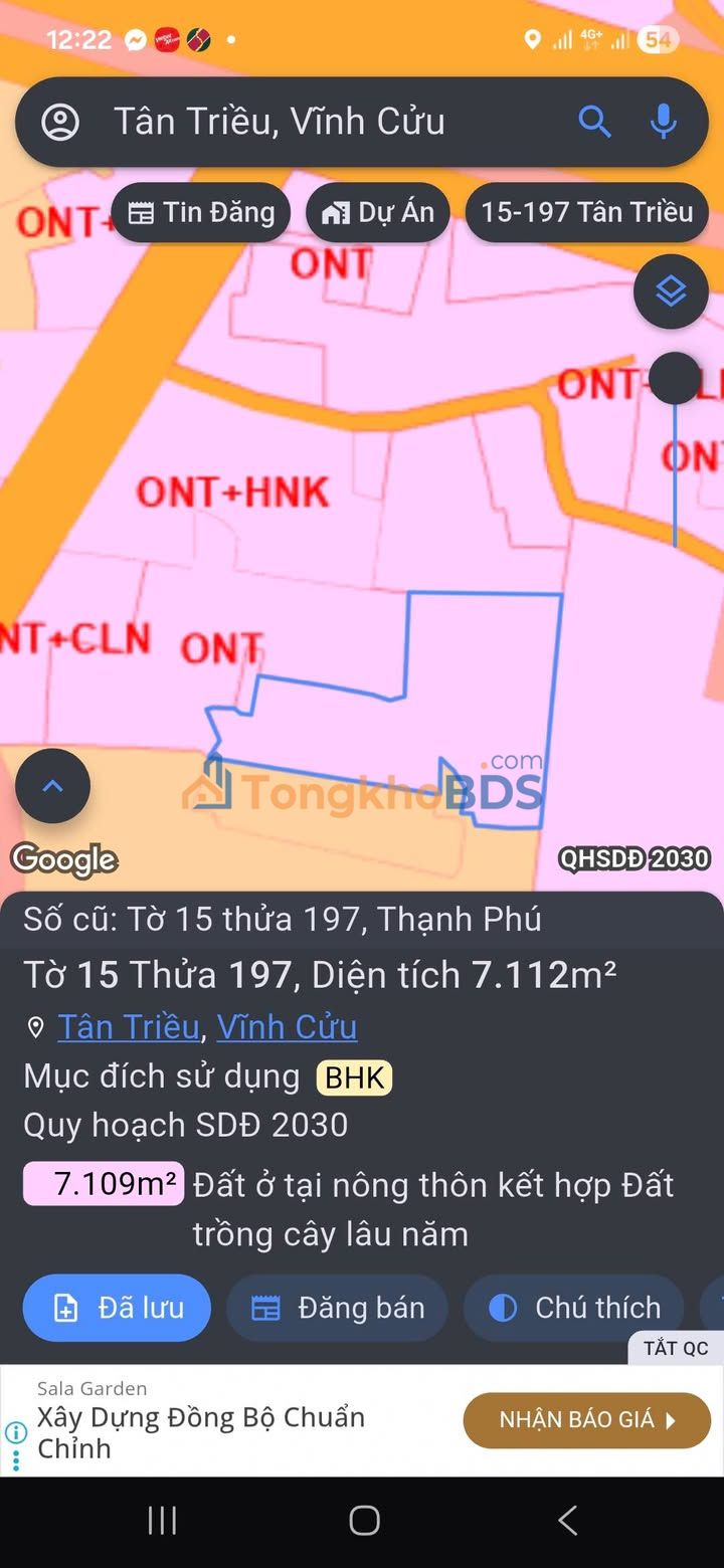 Đất nền Tân Triều 100m² giá 380 triệu - Sổ đỏ chính chủ