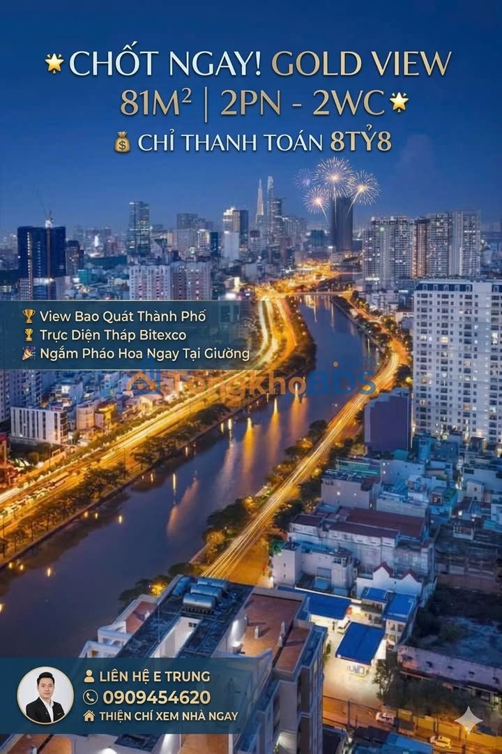 Căn hộ The Gold View Q4 81m² 8.8 tỷ - View đẹp