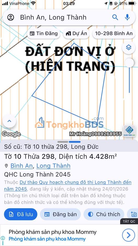 Đất nền Long Đức Long Thành 115m² 501 triệu - Xây dựng tự do
