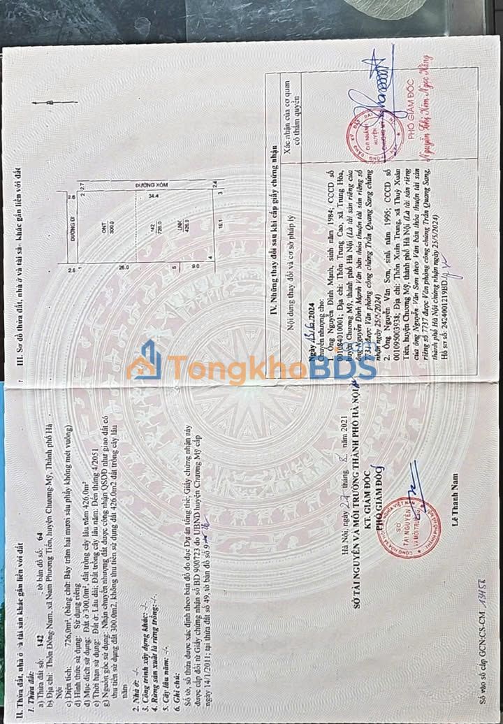 Đất Nam Phương Tiến 726m² - Sổ đỏ chính chủ