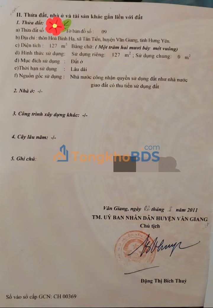 Nhà riêng Văn Giang 127m² 10 tỷ - Chính chủ bán