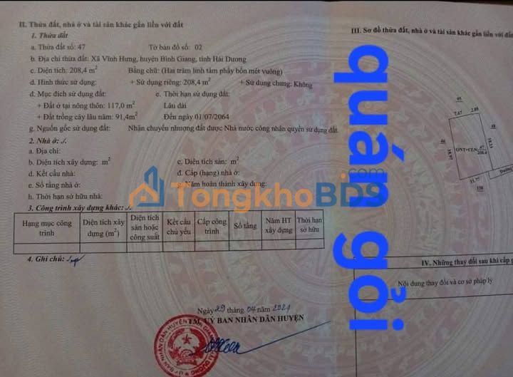 Đất nền QL5 Kẻ Sặt 208m² 1 tỷ - Đường to ô tô