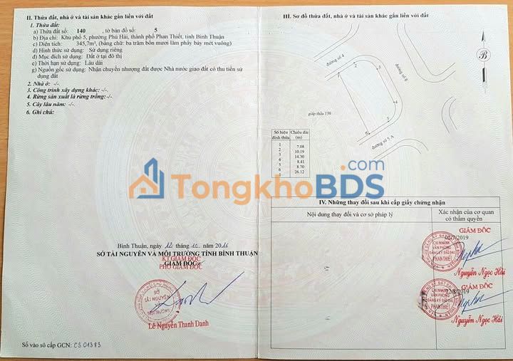 Đất nền DiamonBay Hàm Tiến 345m² 6,21 tỷ - Đường ô tô