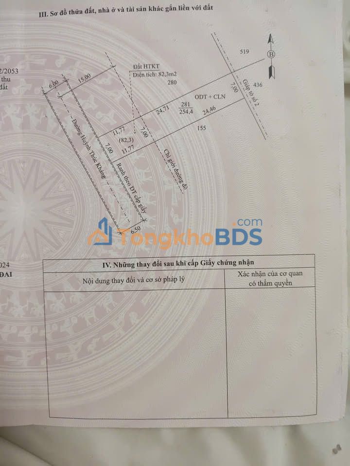 Đất nền Huỳnh Thúc Kháng P7 256m² 2.2 tỷ - Đất thổ cư 100%