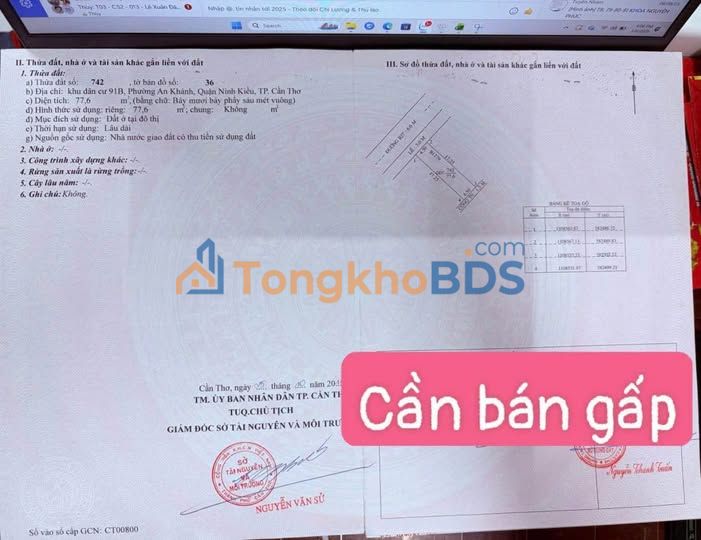 Nhà riêng KDC 91B An Khánh 78m² 3 tỷ - Chính chủ bán