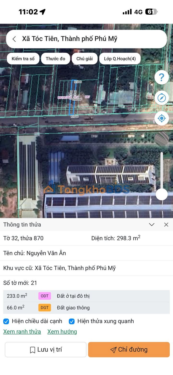 Đất nền Phú Mỹ Tóc Tiên 240m² 4.2 tỷ - Đường to ô tô