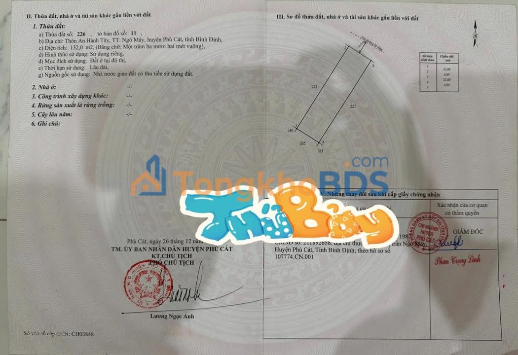 Đất nền Trần Hưng Đạo An Lão 132m² 1,05 tỷ - Sổ đỏ chính chủ