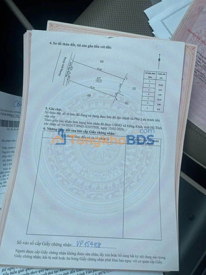 Đất nền Phù Lưu Thạch Hà 133m² 1 tỷ - Pháp lý rõ ràng