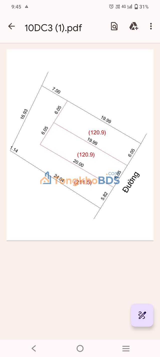 Đất Nghi Xá 121m² 1,4 tỷ - Tiềm năng tăng giá