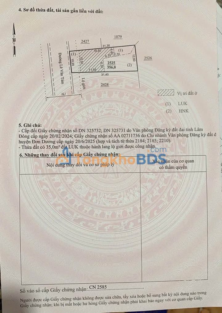 Đất nền Lê Văn Tám Đức Trọng 356m² 4,2 tỷ - Đường to ô tô