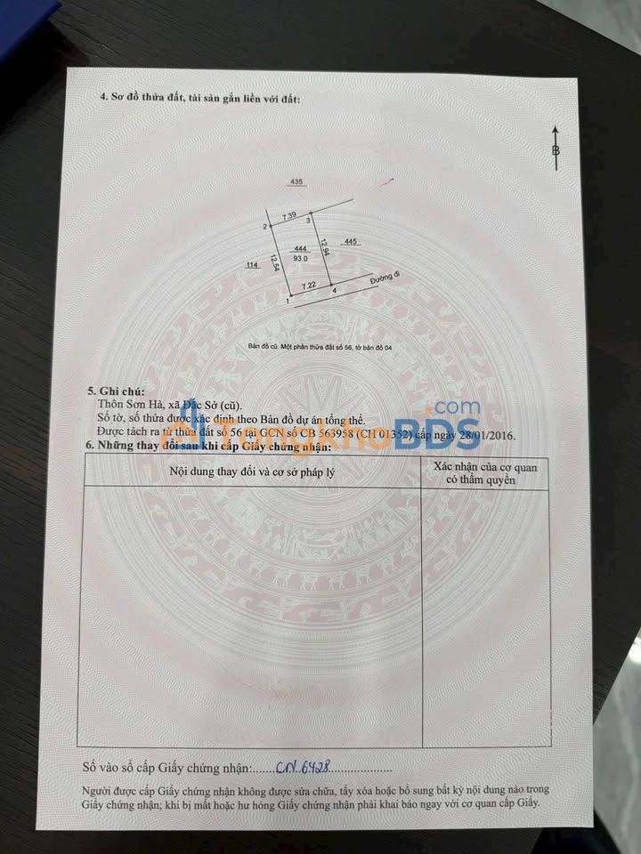 Đất thổ cư Đắc Sở Hoài Đức 93m² 3.05 tỷ – Sổ đỏ chính chủ