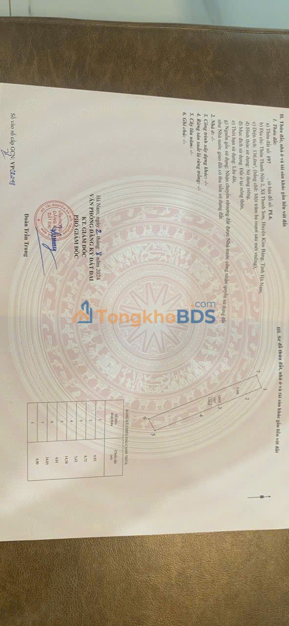 Đất Ngô Gia Tự Thanh Sơn Kim Bảng 136m² 2.448 tỷ - Giá tốt hiếm có