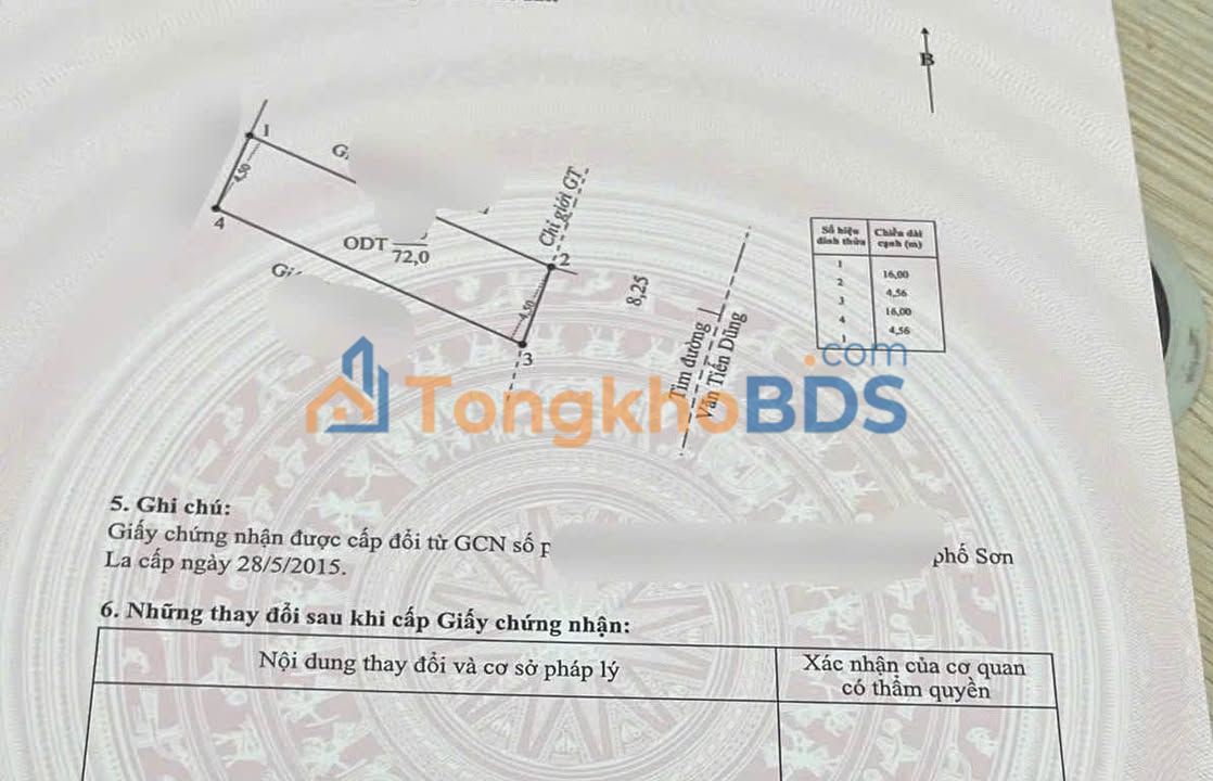 Đất nền Văn Tiến Dũng Sơn La 72m² 6xx triệu - Sổ đỏ chính chủ