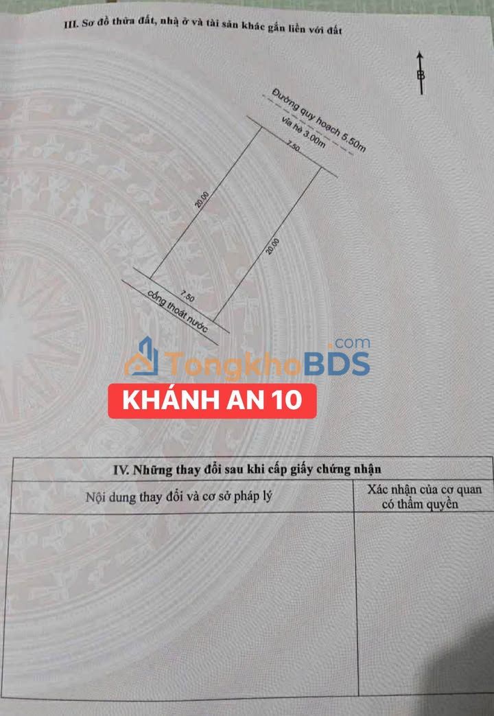 Đất biệt thự Khánh An 10 150m² 5 tỷ - Sổ đỏ chính chủ