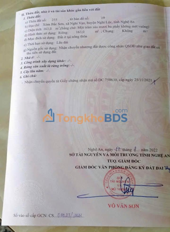 Đất nền Nghi Vạn Nghi Lộc 163m² - Đường ô tô vào nhà