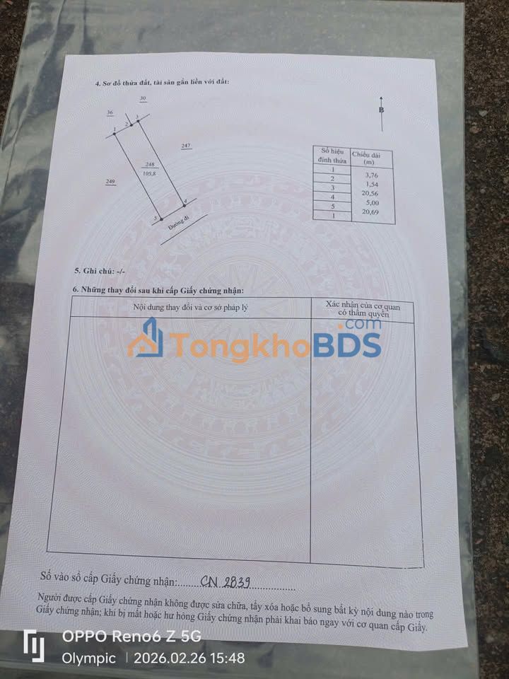 Đất nền Phú Thạnh 106m² 1,25 tỷ - Hạ tầng hoàn thiện