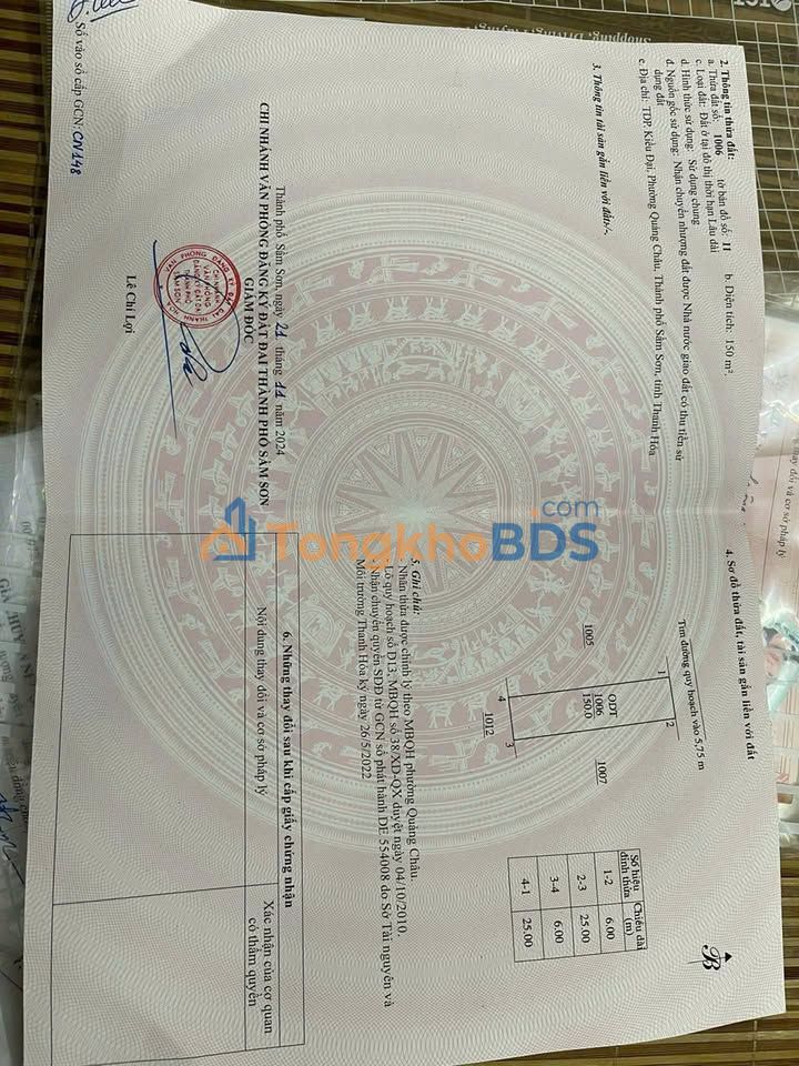 Đất TĐC Quảng Châu Sầm Sơn 150 triệu - Tiềm năng tăng giá