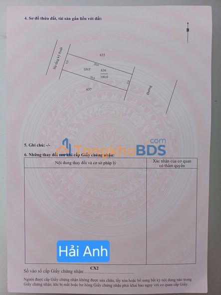 Đất nền Hải Anh, Hải Hậu 100m² - Sổ đỏ chính chủ