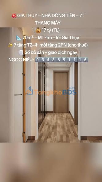 Nhà riêng Gia Thụy Long Biên 70m² 17 tỷ - Sẵn sàng ở ngay