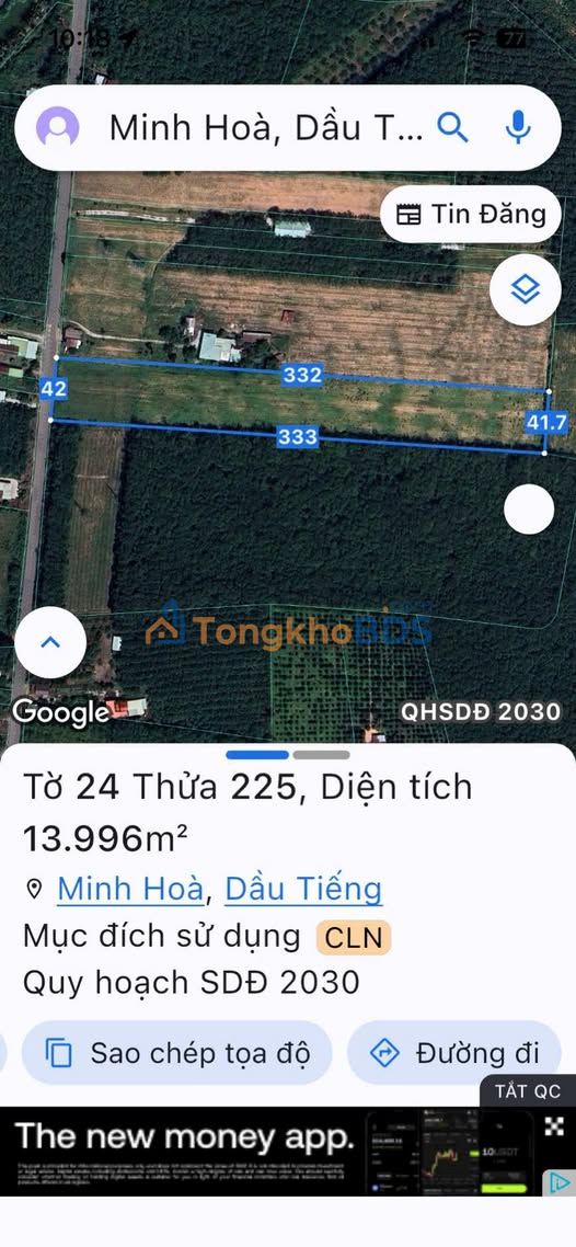 Đất nền Đường Tỉnh 744 Dầu Tiếng 13.600m² Sổ đỏ chính chủ