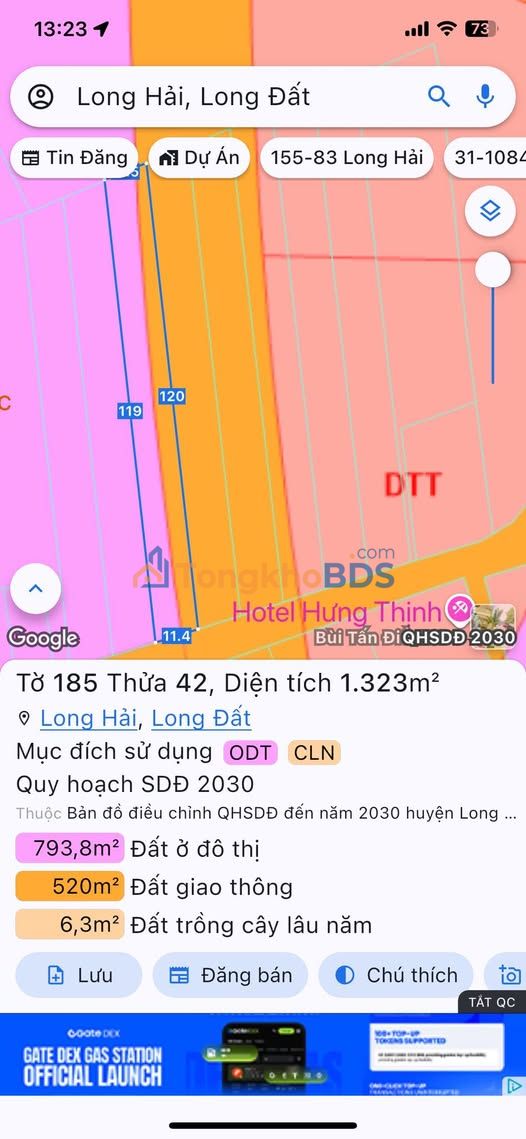Đất nền Long Hải Long Điền 1323m² 7,8 tỷ - Sổ đỏ chính chủ