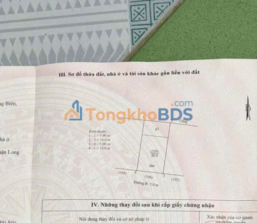 Đất Nguyễn Văn Linh, Long Biên 50m² 7 tỷ - Sổ đỏ chính chủ