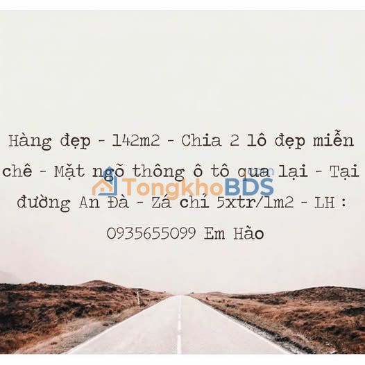 Đất nền An Đà 142m² 8,023 tỷ - Sổ đỏ chính chủ