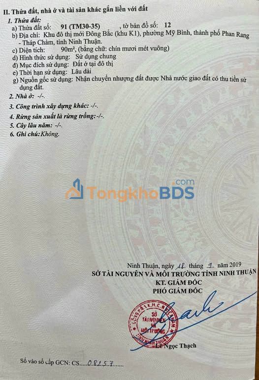 Đất nền Hoàng Diệu Phan Rang 90m² 4,9 tỷ - Sổ đỏ chính chủ