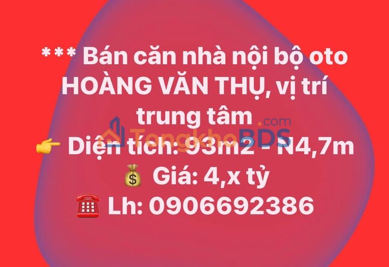 Nhà Hoàng Văn Thụ Quy Nhơn 93m² 4 tỷ - Chính chủ bán