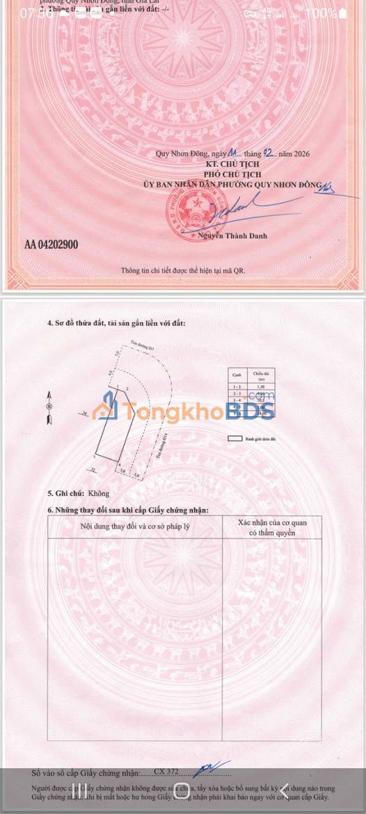 Đất nền Điện Biên Phủ Quy Nhơn 64m² 2.49 tỷ - Sổ đỏ chính chủ