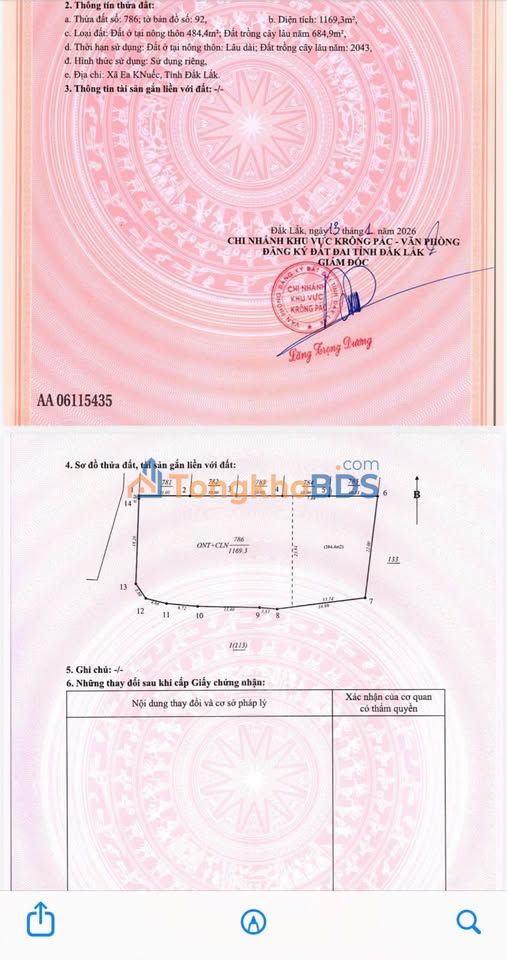 Đất nền Ea Knuec 1.155m² giá 2.4 tỷ - Sổ đỏ chính chủ