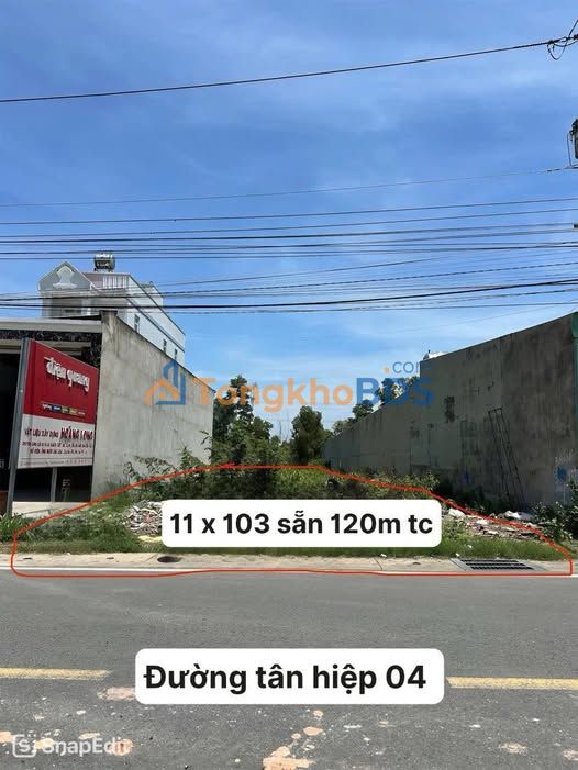 Đất thổ cư Tân Hiệp 04 Tân Uyên 120m² 10.5 tỷ - Sổ đỏ chính chủ