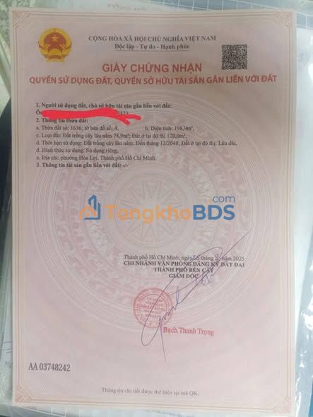 Đất nền Thuận An 200m² 1.18 tỷ - Sổ đỏ thổ cư