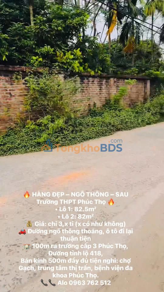 Đất nền Phúc Thọ 82m² giá 3 tỷ - Sổ đỏ rõ ràng