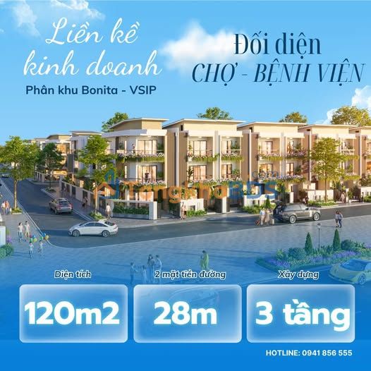 Townhouse Bonita VSIP Vinh 120m² 6 tỷ - Mặt tiền kinh doanh