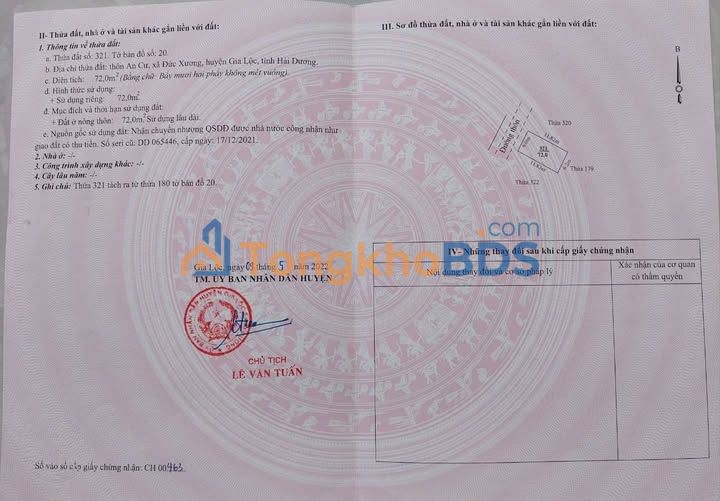 Đất nền Đức Xương Gia Lộc 73m² 9xx triệu - Sổ đỏ