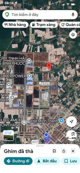 Đất KCN Bêcamex Chơn Thành 16.000m² giá 500 triệu - Sổ đỏ