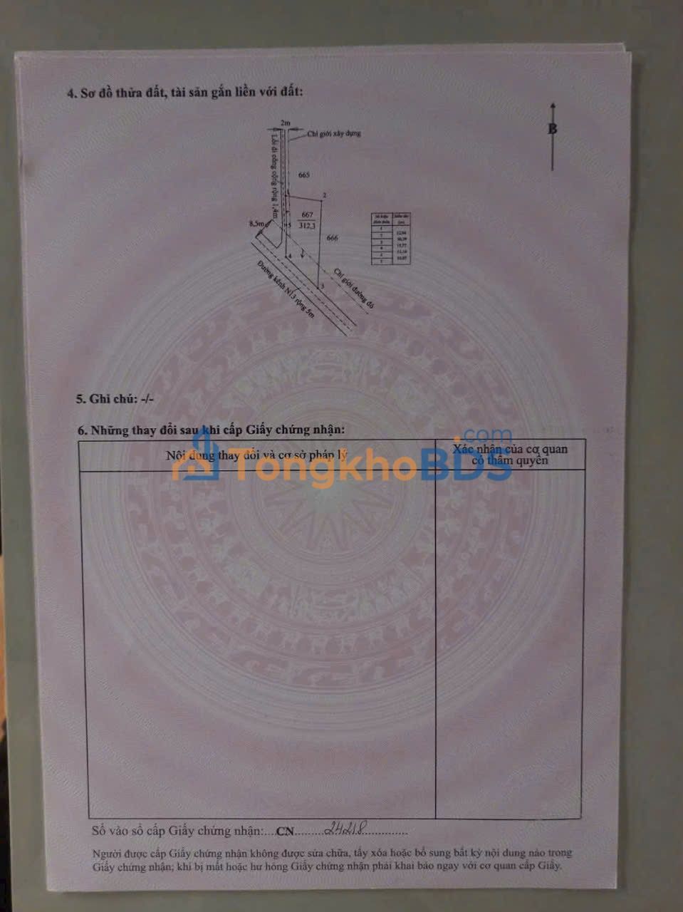 Đất thổ cư Tân Lân 1000m² giá 3.7 tỷ - Sổ hồng sẵn