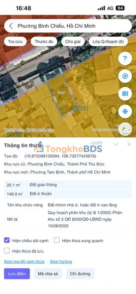 Đất Bình Chiểu Thủ Đức 170m² 9 tỷ - Đường to ô tô
