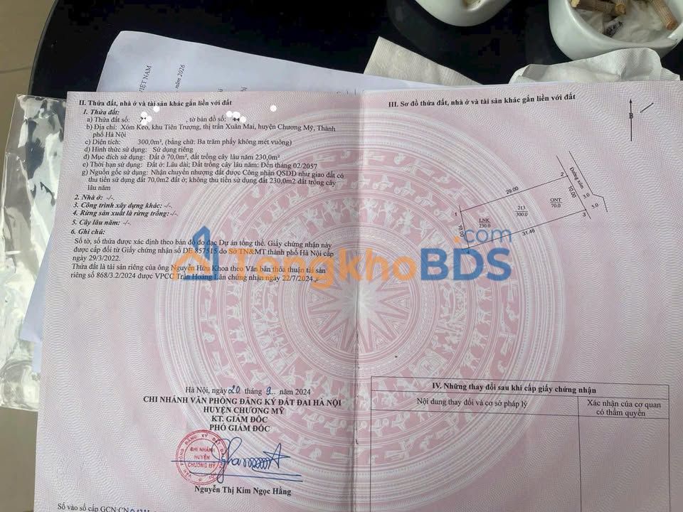 Đất Xuân Mai 300m² giá thỏa thuận - Sổ đỏ chính chủ