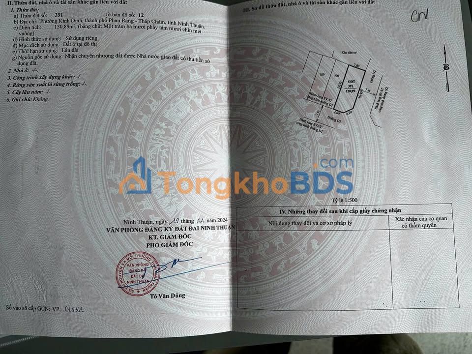 Đất nền Phường Kinh Dinh 131m² 2,15 tỷ - Sổ đỏ chính chủ