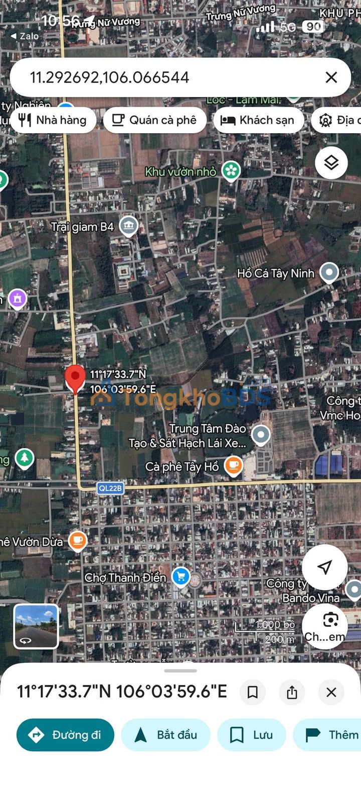 Đất nền QL22B Bến Cầu 490m² giá 220 triệu/m – Sổ đỏ chính chủ