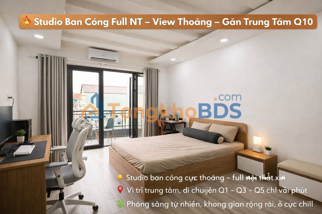 Studio Nguyễn Biểu Q5 giá thỏa thuận - Full nội thất sẵn ở