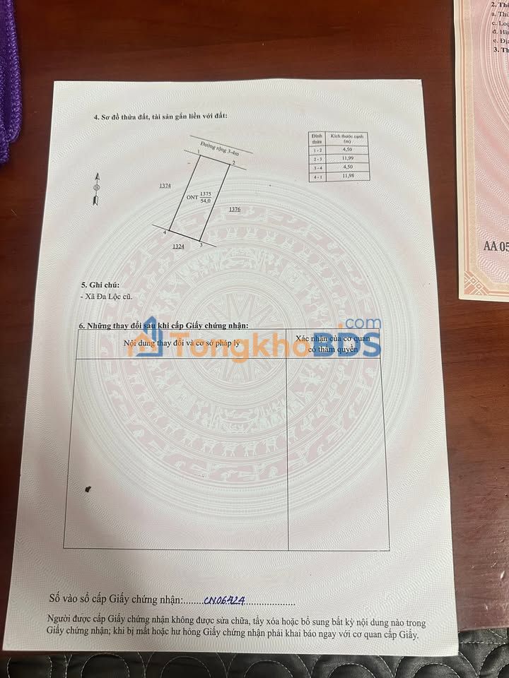 Đất nền Hậu Lộc Thanh Hóa 54m² - Sổ đỏ chính chủ