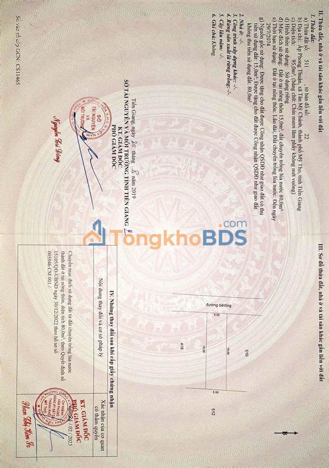 Đất nền Tân Mỹ Chánh Mỹ Tho 95m² 690 triệu - Sổ đỏ chính chủ