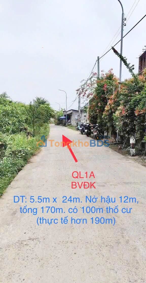 Đất nền Mỹ Tho Trần Thị Điểu 170m² 1.45 tỷ - Đất thổ cư 100%