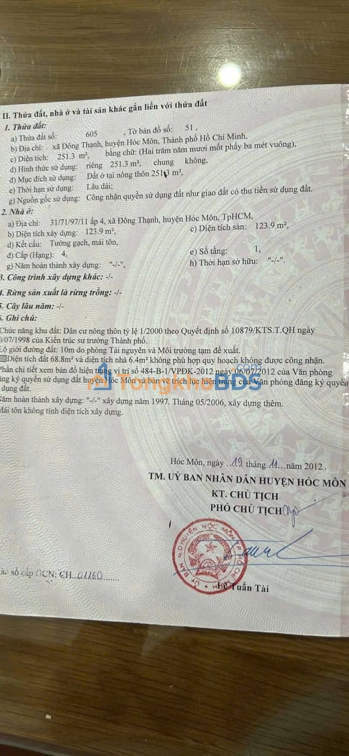 Kho xưởng Đông Thạnh Hóc Môn 297m² giá 6.3 tỷ - Gần KCN