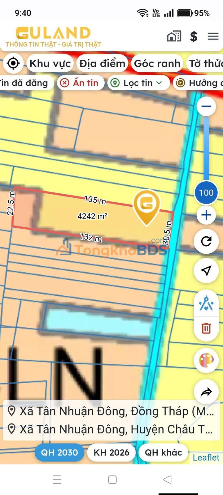 Đất ruộng Tân Nhuận Đông 10 công 1.8 tỷ - Sổ hồng rõ ràng